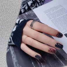 순잠 뷰티풀 컬러풀 네일팁, 83 블랙 다크 펄(HS-535), 1개