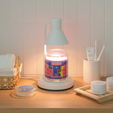 하리보 자캔들 + 플레인 캔들워머 + 전구 2p 세트, 화이트, 베리믹스