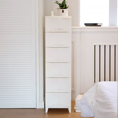 보노하우스 위클리 서랍장, 화이트, 6단