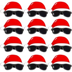 STUPID 聖誕帽太陽眼鏡, 混色, 12個