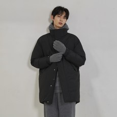 BASIC HOUSE 長版寬鬆立領羽絨外套 LWDJ7102