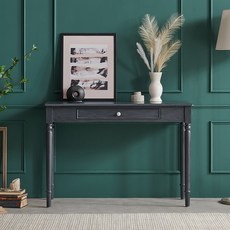 파로마 아덴힐 1단 엔틱 원형다리 콘솔 앤 사이드테이블, 워시네이비