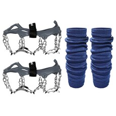 X-peak Tundra 13P冰爪+硬殼+腳套 腿套組, 灰色(冰爪)、海軍藍(baltoshes)