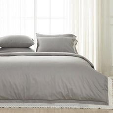 FRESH FIND Mason緞面棉被套, 灰色