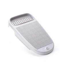 排水肥皂盒裝防滑洗衣板 小型, 灰色的, 1個