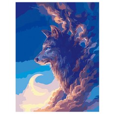 로디즌 명화 그리기 DIY 세트 40 x 50 cm, 구름 늑대, 1개