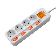 歐式5開4插省電延長線, 6.5m, 1個