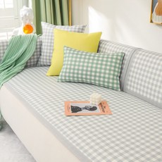 韓國 GNY 涼爽格紋防滑沙發墊