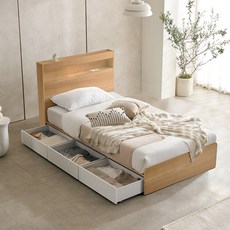 서울소호 멜로우 침대 프레임 단품 방문설치, 오크화이트