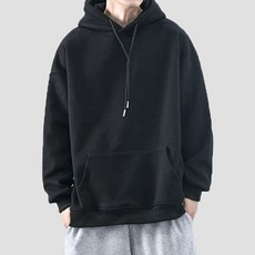 구디프 남녀공용 무지 단색 캐주얼 기본 데일리 빅사이즈 루즈핏 후드티