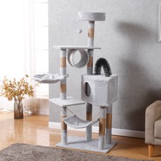 칠시 대형 직조 캣타워, 그레이, 1개