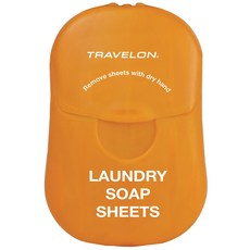 TRAVELON 衣物旅用皂紙 橘色 肥皂紙 攜帶式香皂片, 1入