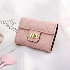 女款皮革壓花絎縫卡包