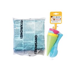 스노우키즈 아이스크림 모래놀이 스노우샌드 800g + 아이스크림 몰드 5p 세트, 블루(스노우 샌드), 랜덤(스쿱), 1개