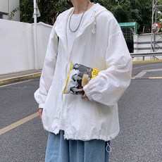 언헤브 캐주얼 루즈 후드 바람막이