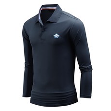 다꾸앙 남성용 골프위너 에어로쿨 골프웨어 긴팔 스판 카라티 E01P7_ql3561