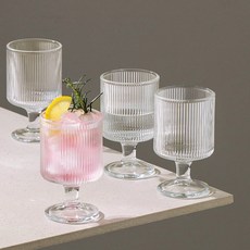 Iwooa 布拉格 褶紋 高腳杯, 230ml, 4個