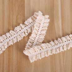 Witten diy縫紉裝飾配件花布蕾絲, 粉色米色, 20個