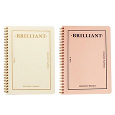 PAPERIAN Brilliance Planner萬年筆記本 2入組, D(Ivory+Shell pink)