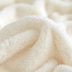 柔軟雙面羊羔絨布料, 1個, 奶油象牙白