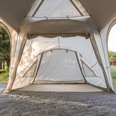 아이두젠 타포린 두꺼운 사각 그라운드시트 방수포 하프 + 보관가방 세트, 크림화이트