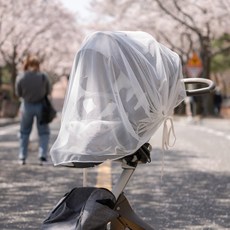 Uterus 刺繡網眼防蟲嬰兒車罩, 1個, 橄欖款