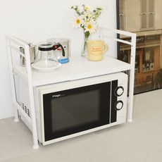 Gonggam Store 寬度高度3段可調式微波爐架, 白色