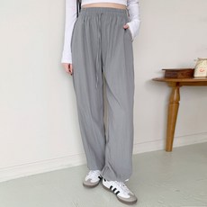 Planday 女款尼龍2way下擺抽繩鬆緊腰運動褲