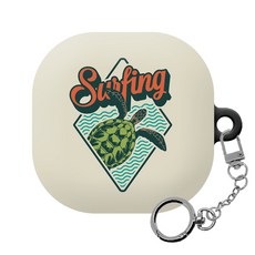 몬드몬드 썸머 패치 갤럭시 버즈 프로 / 버즈 라이브 하드 케이스 + 키링, 024, 1개