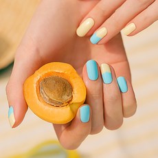 젤팡 블루 레몬에이드 네일스티커 24p, 유광, 1개