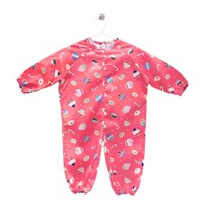BANY KIDS 幼兒連身美術畫畫衣, 杯子蛋糕 粉色