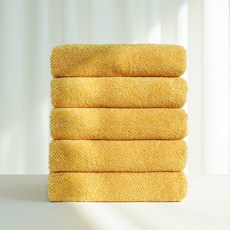 CHUNGMU TOWEL Cloudmang 頂級毛巾 160g 60支精梳棉, 5個, 金黃色