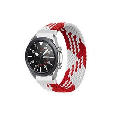 ND24 錶帶 金屬 皮革 矽膠 運動錶帶 錶帶 編織尼龍 編織 單圈錶環 42mm(20mm) Large, 紅白色