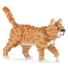 JEKCA 迷你橘色虎斑貓積木, 橘貓, 1組