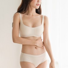 프레셔스 하프컵 심리스 일반패드 브라팬티세트