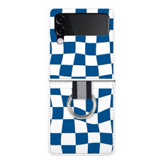 바니몽 체커보드 가죽 포켓 휴대폰 케이스