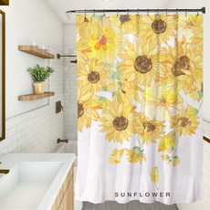 Pairing 北歐風浴室浴簾 YL400 180 x 200 cm, 多色(混和), 1個