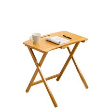 The Zoom Commerce原木折疊式多功能1人用側桌, 單色