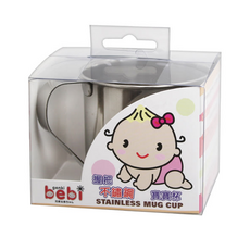 genki bebi 元氣寶寶 握把不鏽鋼杯, 單色, 1入, 1入