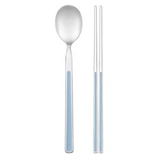 卡姆利 圓形單人餐具組, 天藍色, 1個, 湯匙 + 筷子