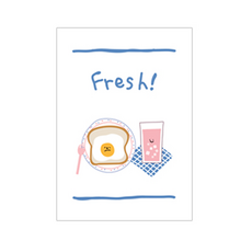 감성 아트웍 디자인캔버스 엔조이 키즈 라인 D-34 블루 스윗 피크닉, 화이트