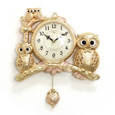 低噪音燕尾服貓頭鷹掛鐘, 金子