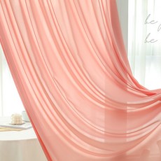 Maison Textile Emily 飄逸雪紡遮蔽簾, 淺粉色