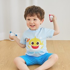 BABY&I 碰碰狐狸兒童小鯊魚短袖上衣和下裝套裝