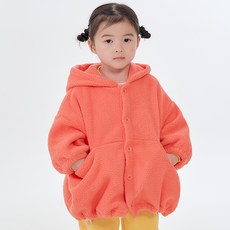 LITTLE RABBIT 兒童V領日常毛絨夾克