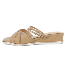 제이슈 여성용 소가죽 로미스 경량 우아한 뮬 샌들 4cm