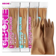 易於穿脫橡膠手套 S 2 套雙手 + M 2 套雙手, 米色, 混合, 1組