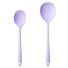 이지실리 실리콘 볶음스푼 31.5cm + 멀티스푼 28cm 세트, 퍼플, 1세트