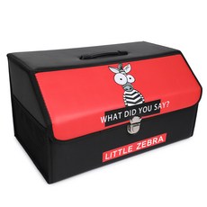 3S 皮革人物後備箱收納盒, 斑馬紅