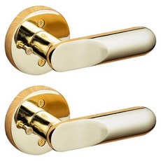 室內門把手 按鈕式 金色 C-1801, 2個